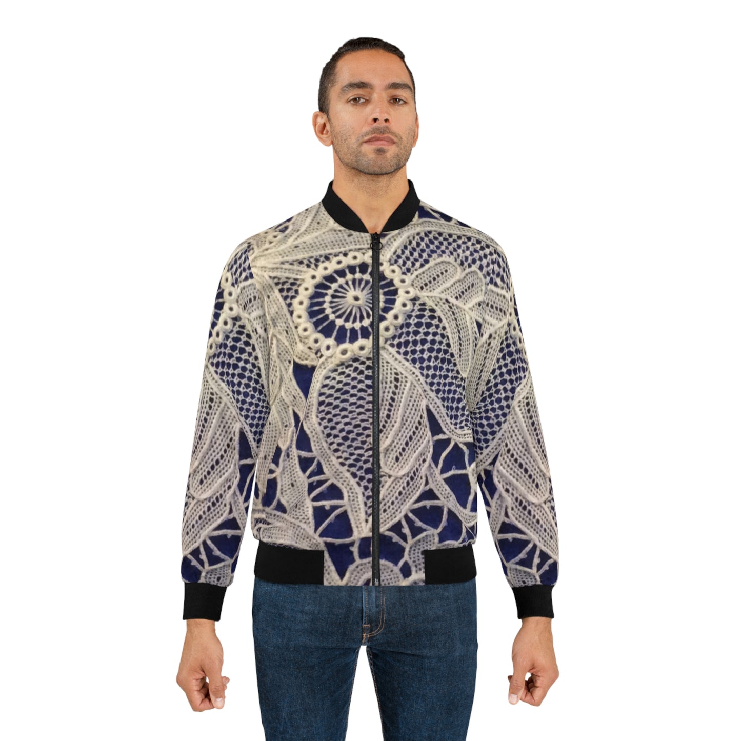 Dorada y Azul - Chaqueta Bomber Hombre Inovax