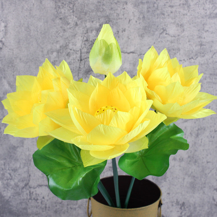 Chinese Style Fake Artificial Lotus Home Living Room Decoration Flowers