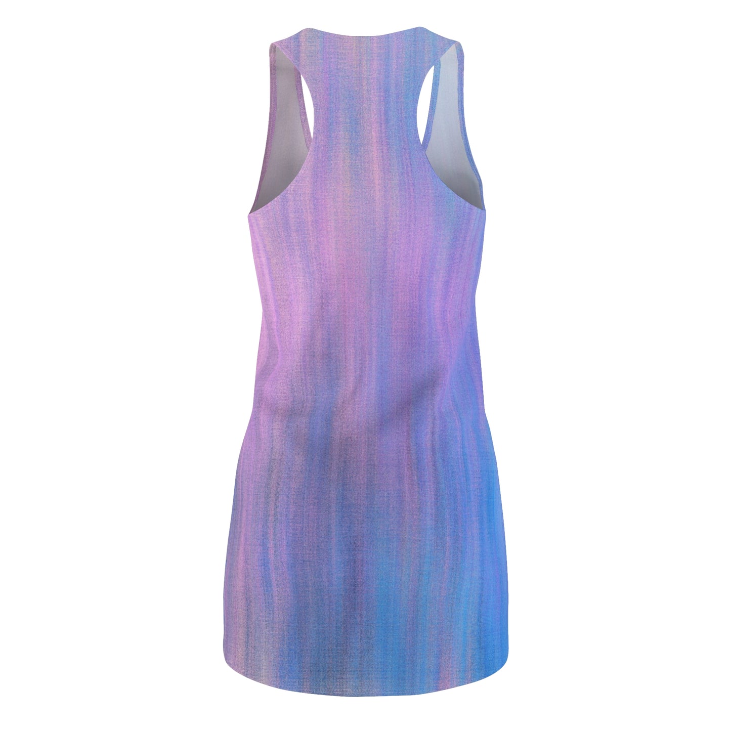 Azul y morado metálico - Vestido con espalda cruzada cortado y cosido para mujer Inovax