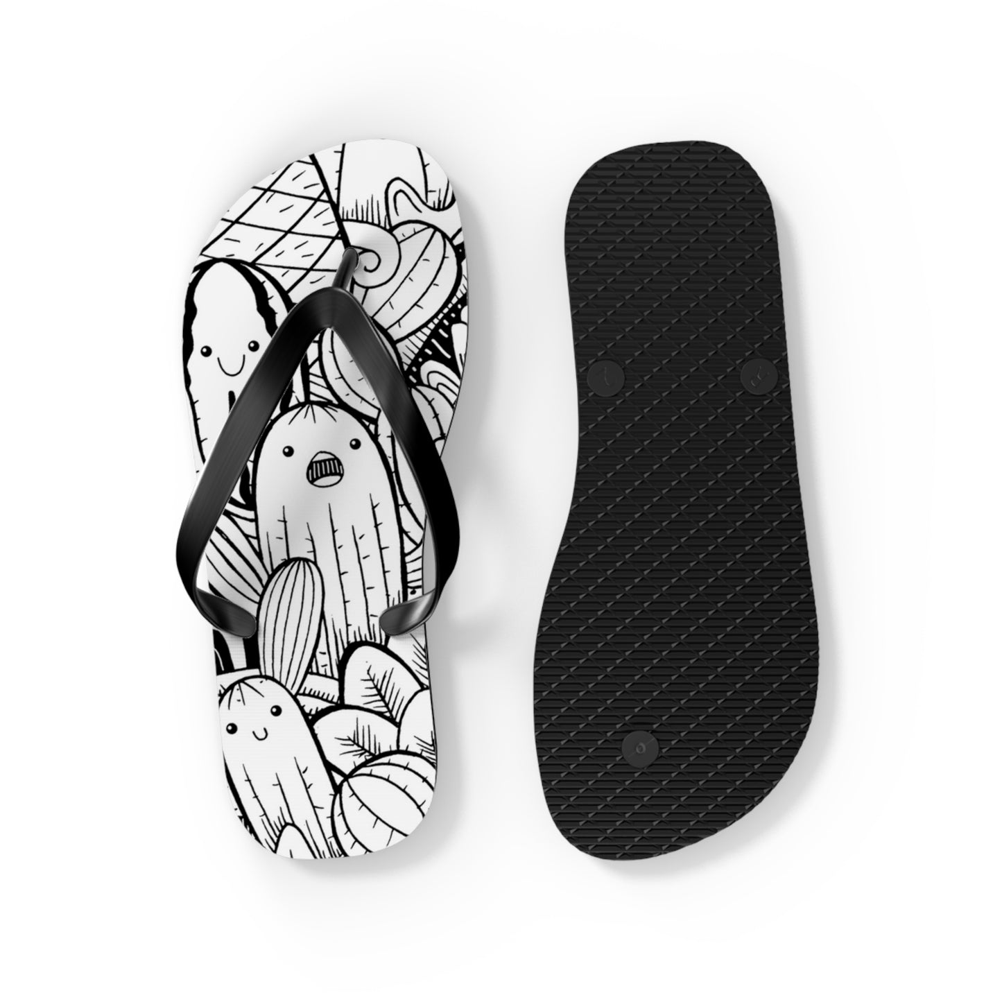 Doodle Cactus - Inovax Flip Flops