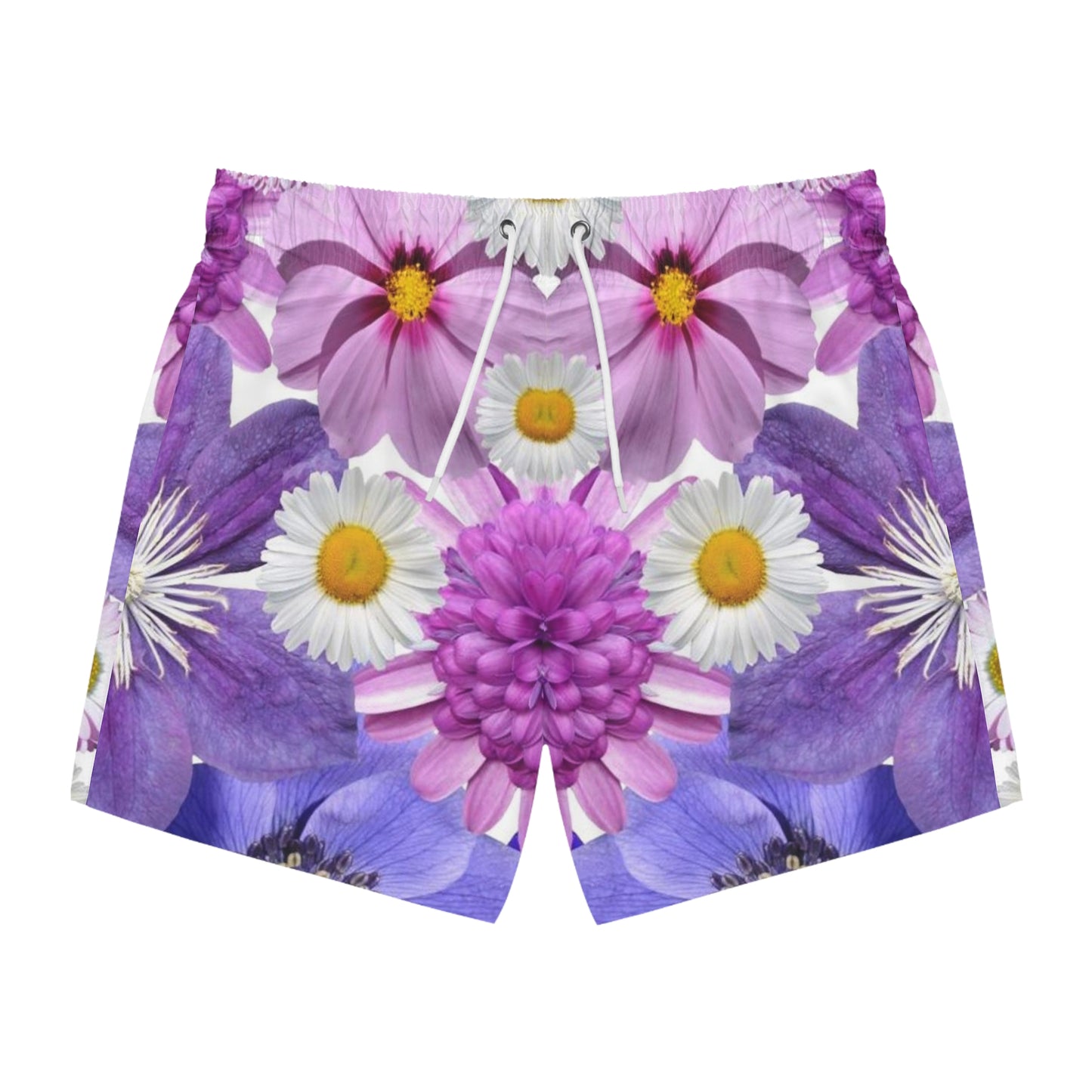 Purple Flowers - Inovax Swim Trunks