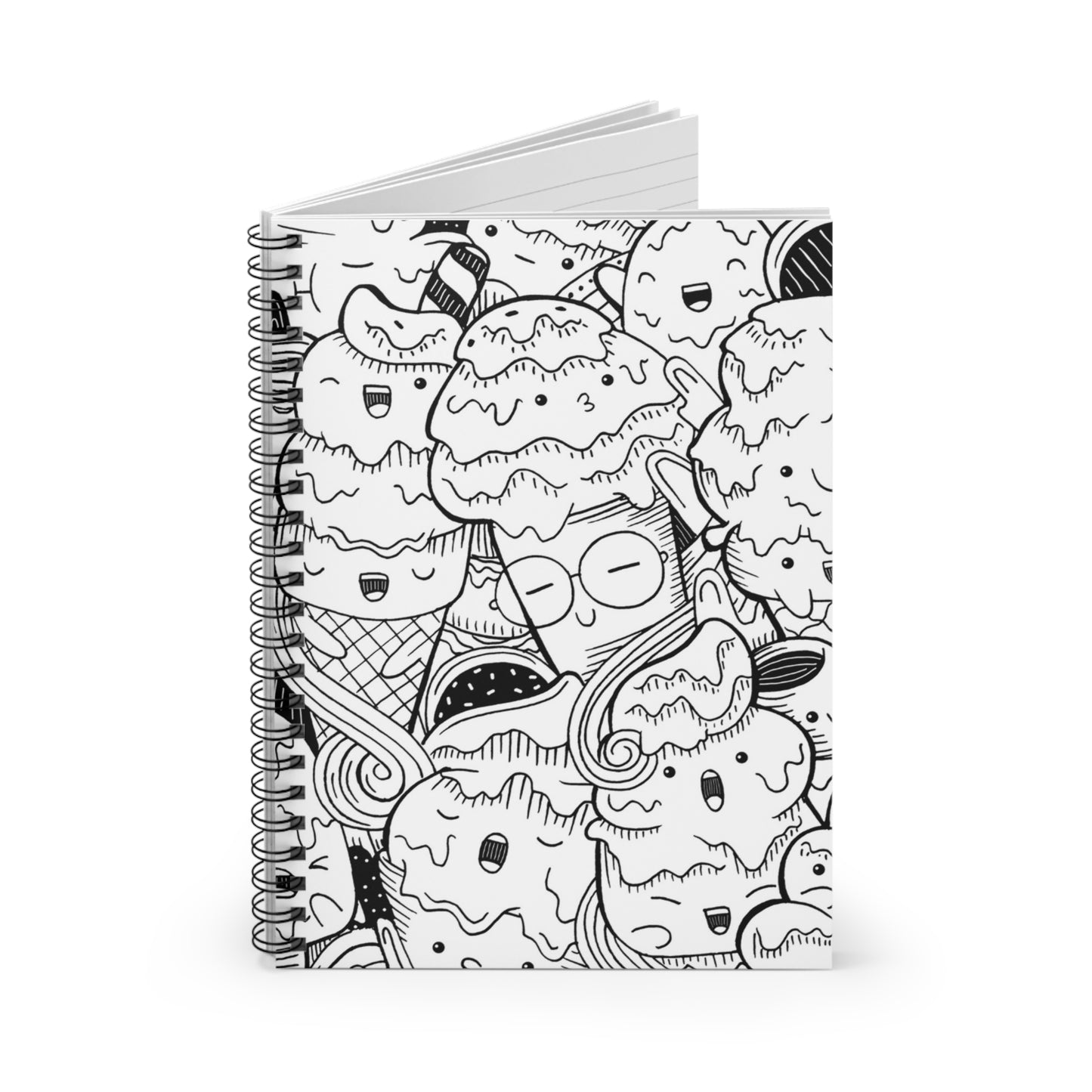 Doodle Icecream - Cuaderno espiral Inovax (línea reglada)