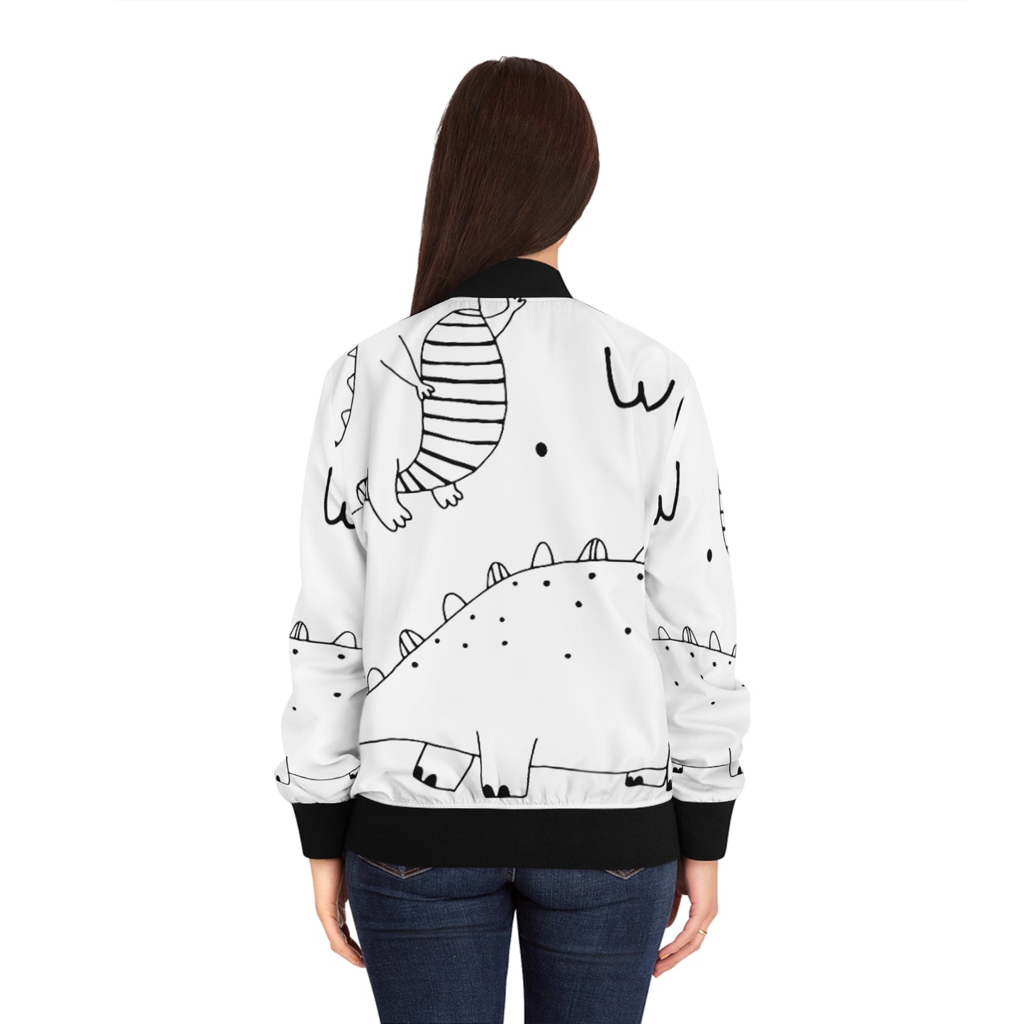 Doodle Dinosours - Chaqueta bomber Inovax para mujer