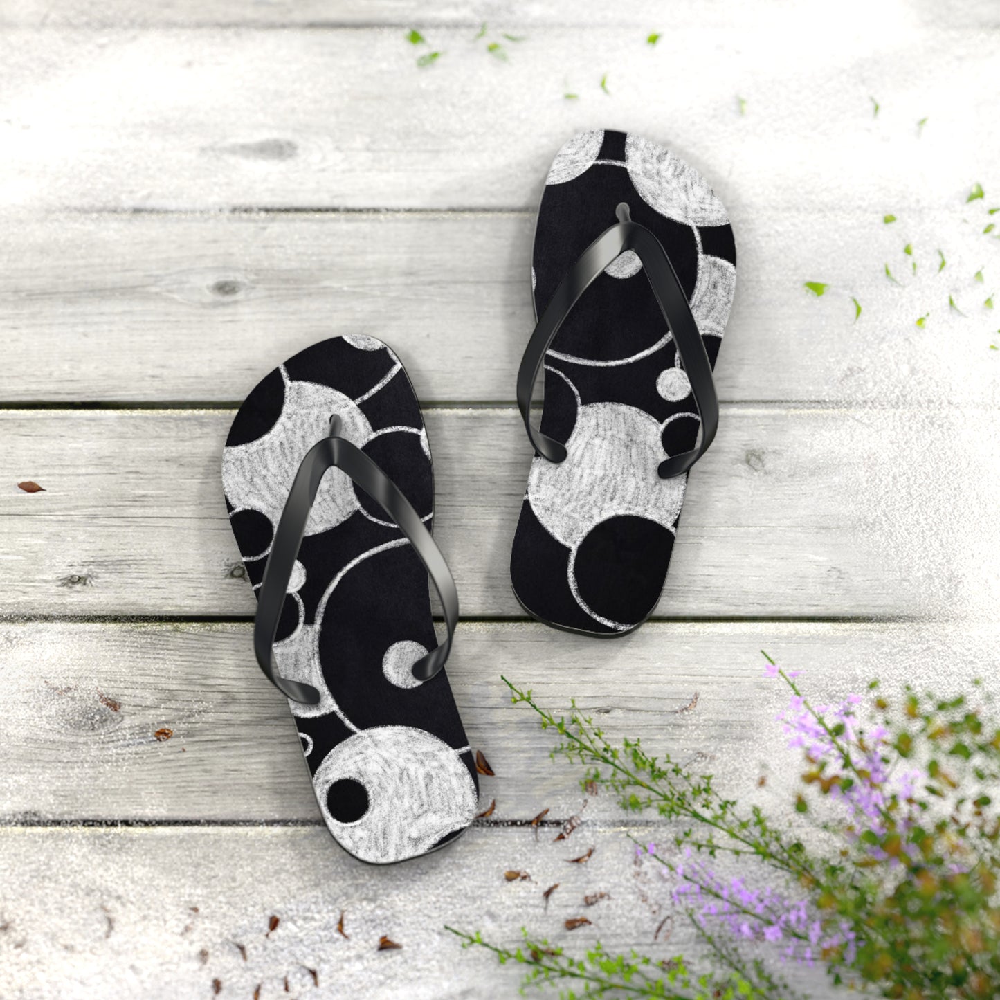 Black Dots - Inovax Flip Flops