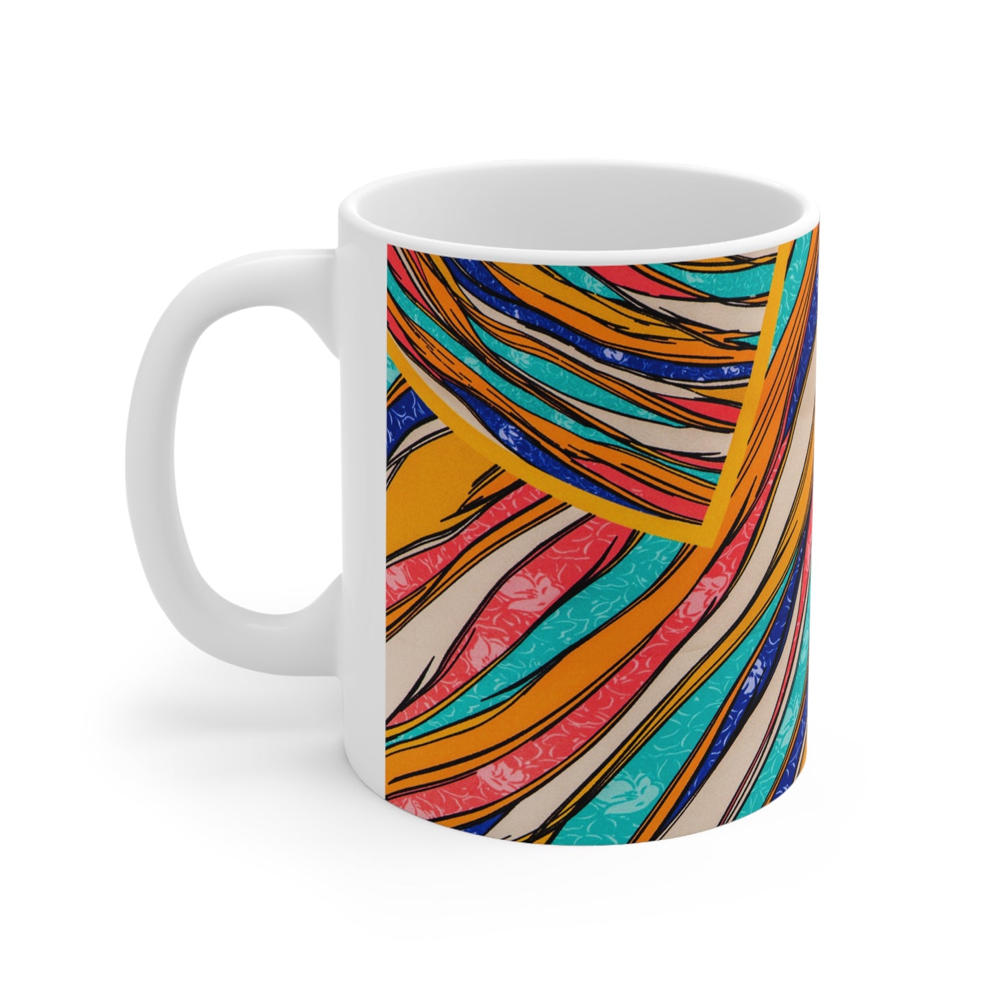 Pincelada de color - Taza de cerámica Inovax 11oz