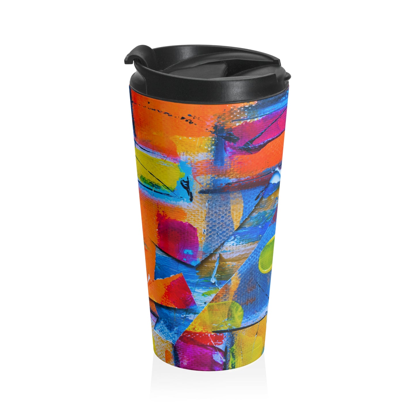 Couleurs carrées - Tasse de voyage en acier inoxydable Inovax