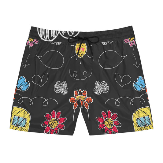 Kids Doodle Playground - Inovax Men's Mid-Length Swim Shorts