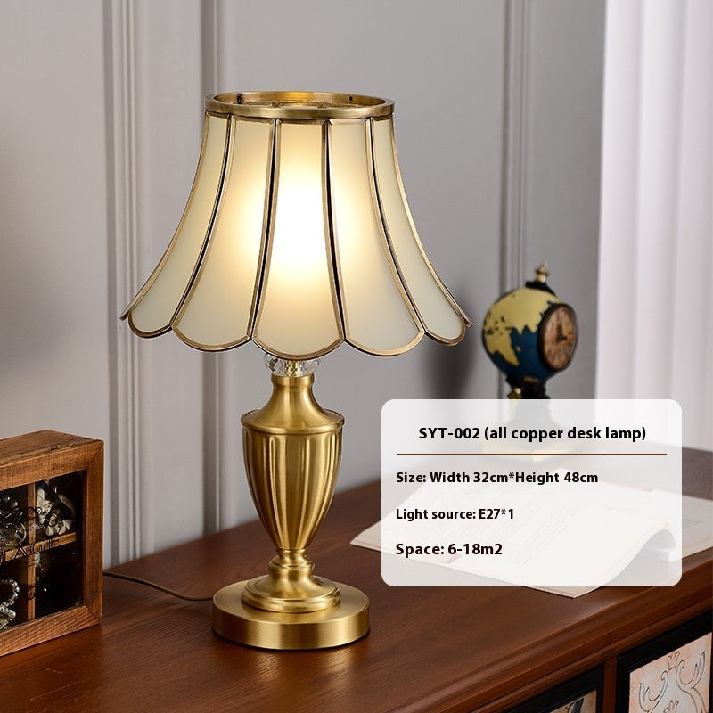 American Retro All Copper Swan Desk Lamp