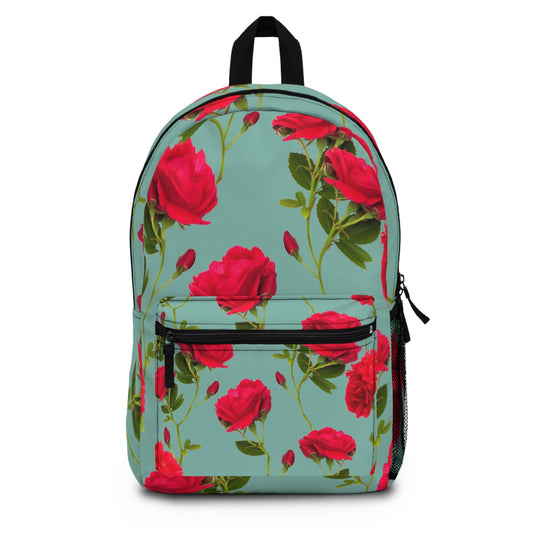 Red Flowers and blue - Inovax Backpack