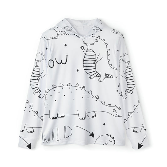 Doodle Dinosours - Sudadera con capucha deportiva de calentamiento para hombre