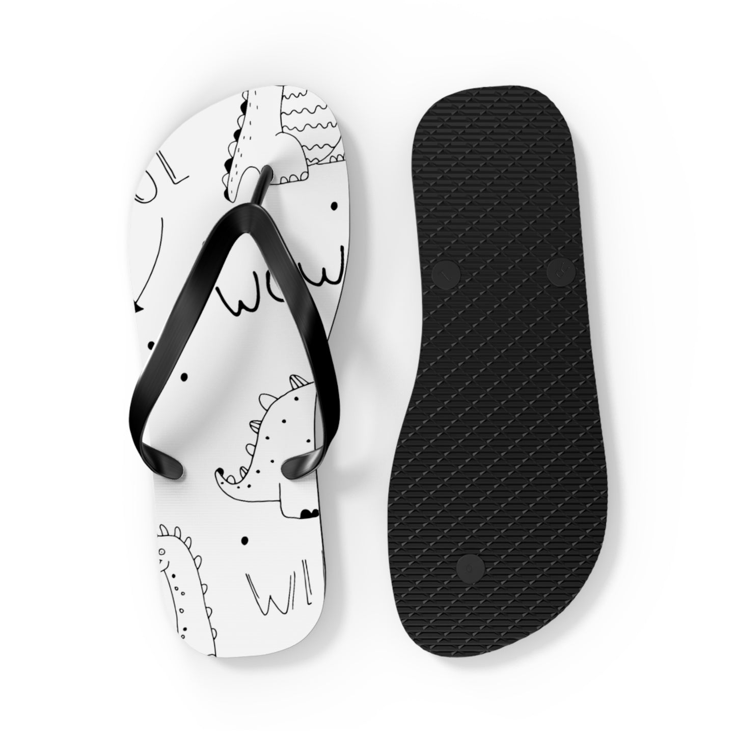 Doodle Dinosours - Inovax Flip Flops