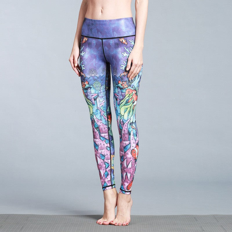 Leggings imprimés de yoga pour sports de plein air pour femmes