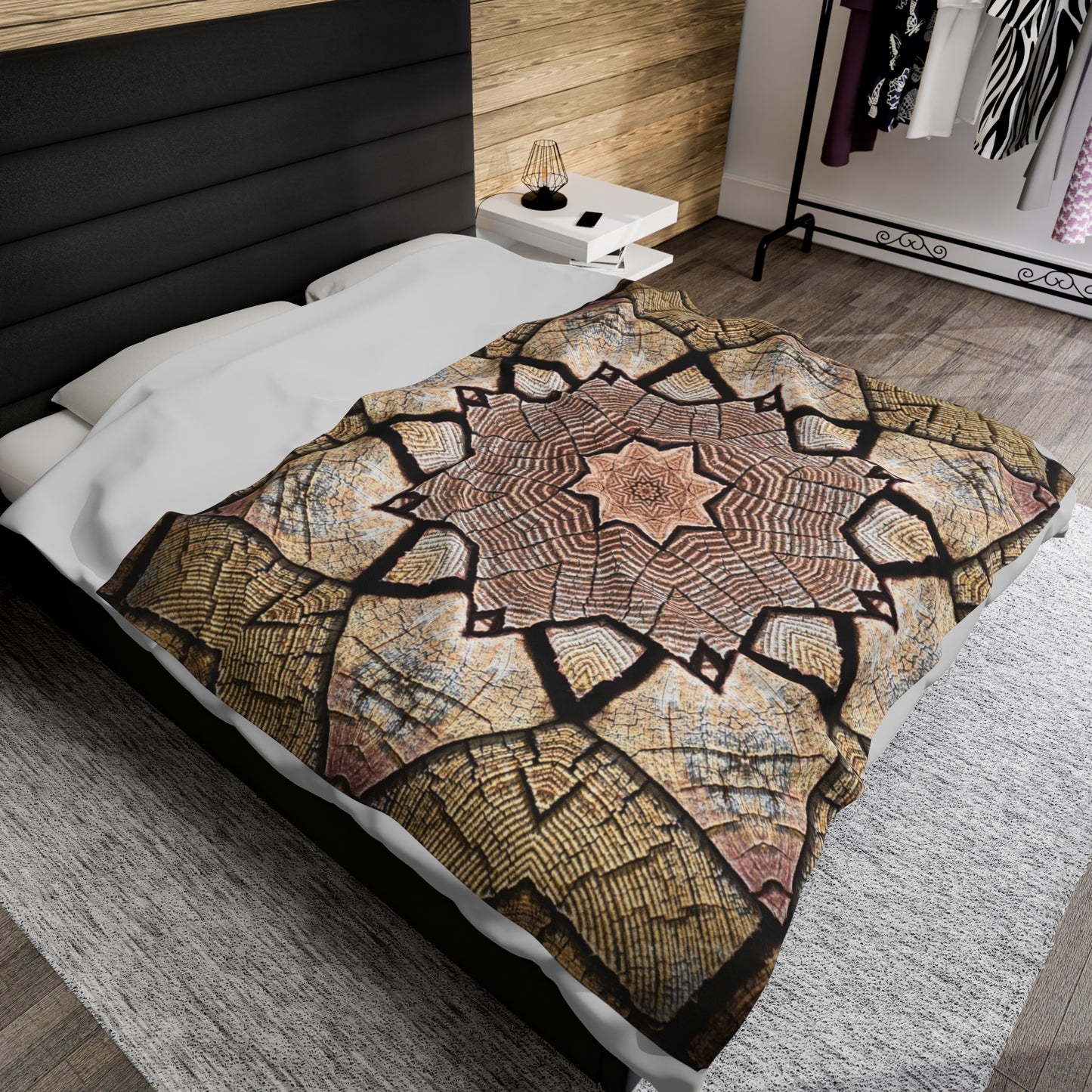 Brown Mandala - Inovax Velveteen Plush Blanket