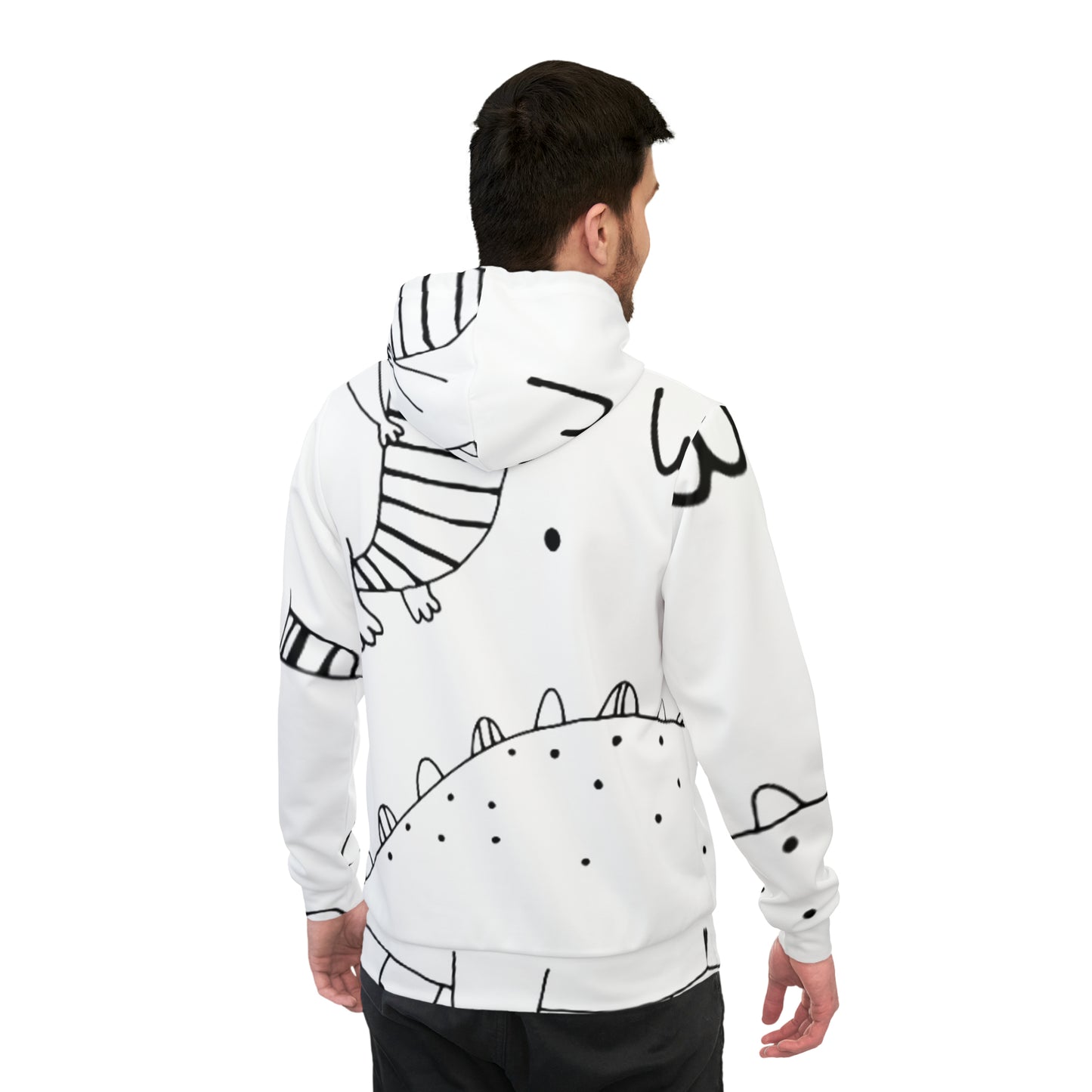 Doodle Dinosours - Sudadera con capucha deportiva Inovax