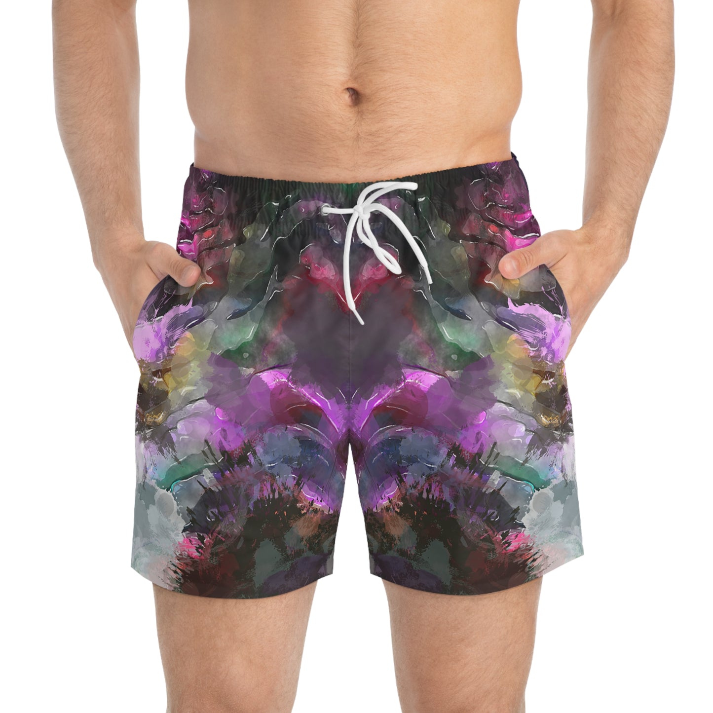 Purple Painting - Inovax Swim Trunks