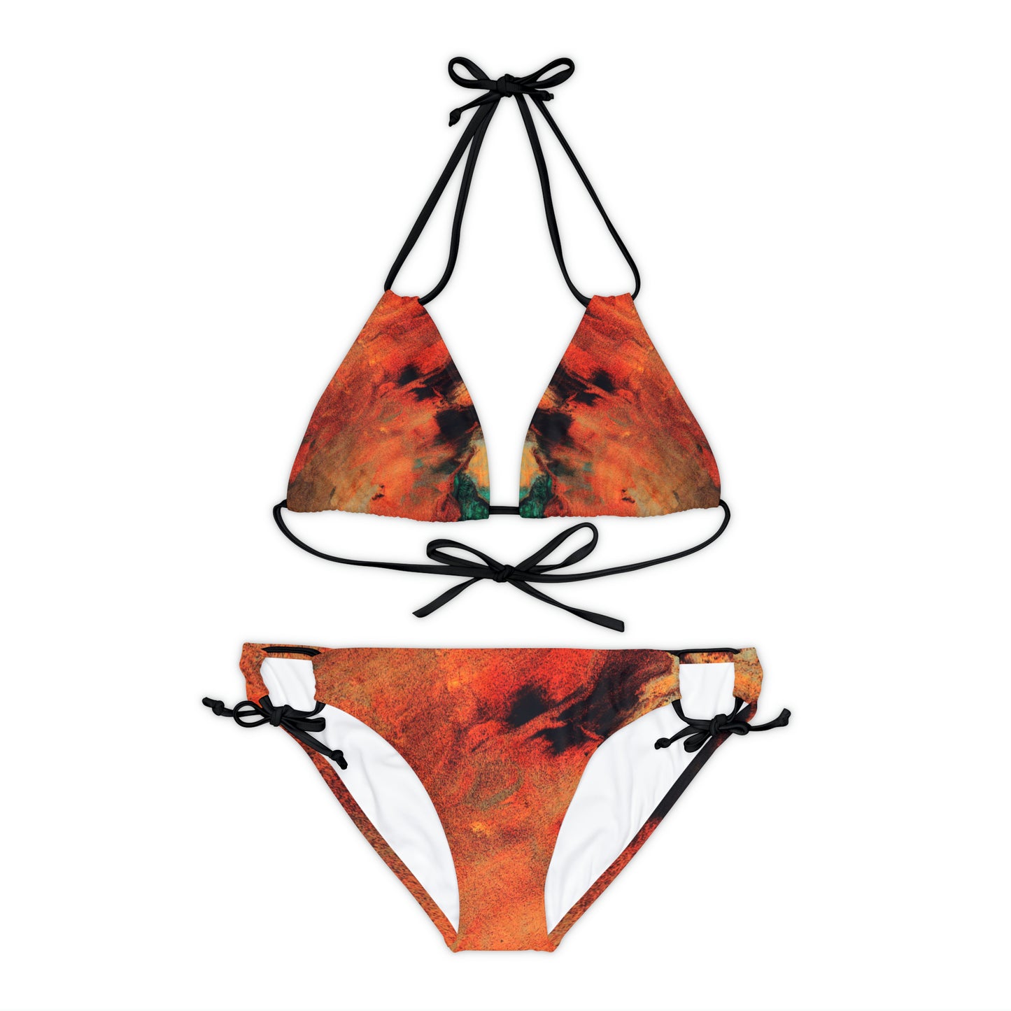 Orange fluo - Ensemble de bikini à bretelles Inovax