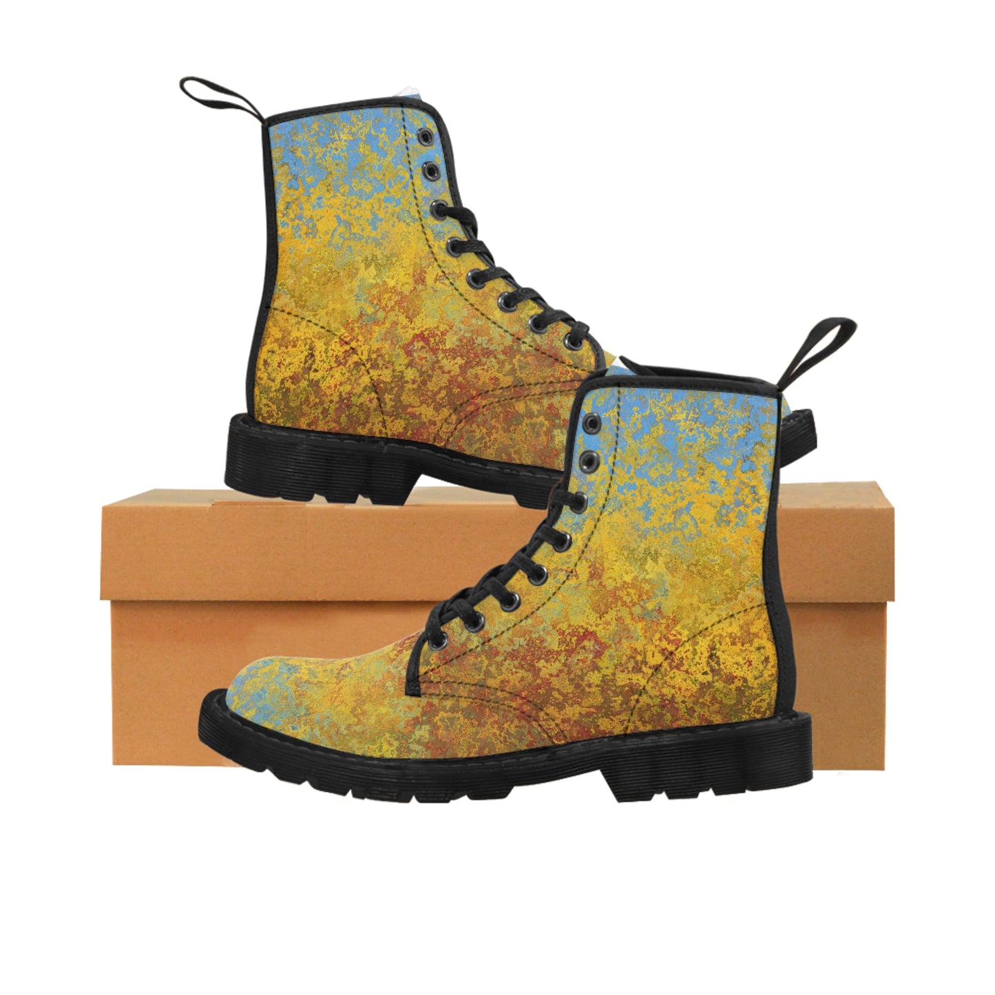 Gold and blue spots - Inovax Men's Canvas Boots