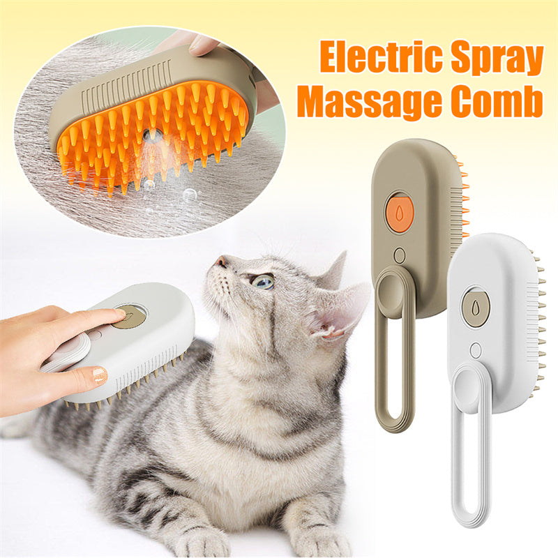 Brosse à vapeur pour chat, brosse à vapeur pour chien 3 en 1, Spray électrique, brosses à poils de chat pour Massage, peigne de toilettage pour animaux de compagnie, peignes d'épilation, produits pour animaux de compagnie