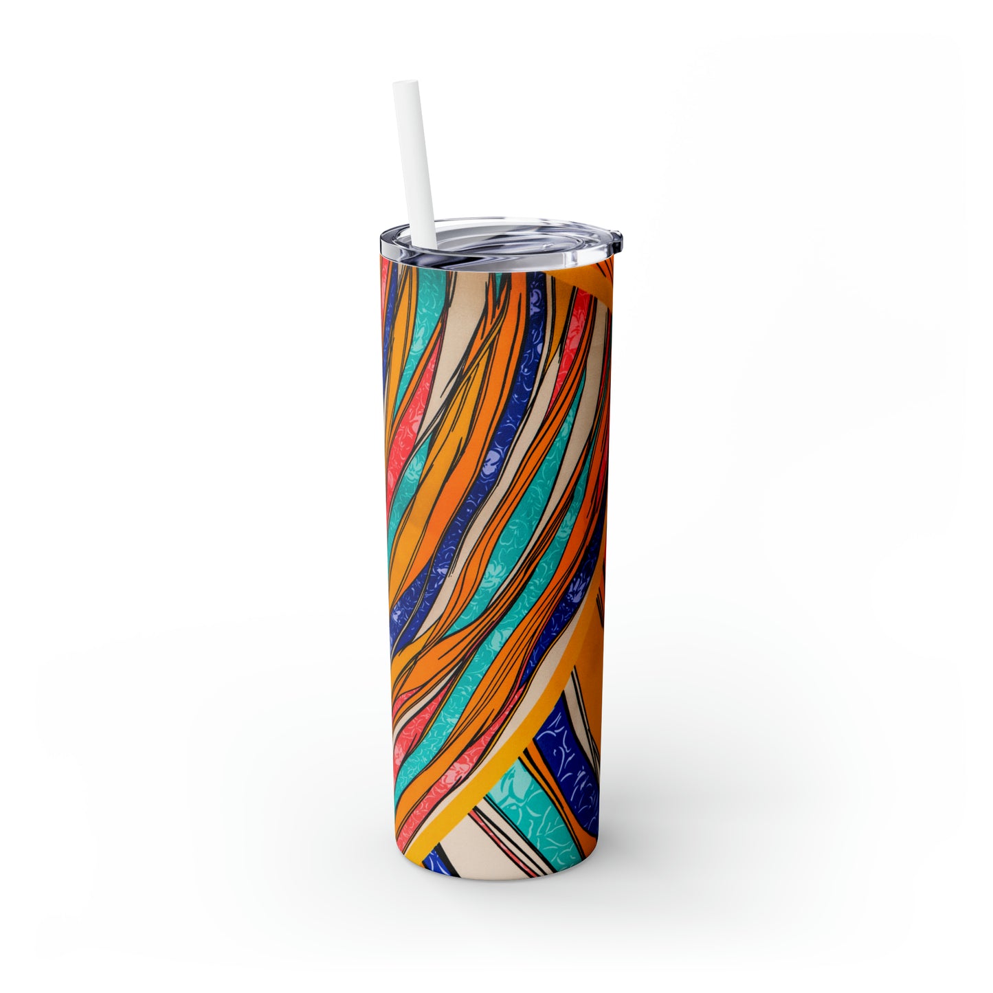 Color Brushstroke - Inovax Maars® Skinny Tumbler with Straw 20oz