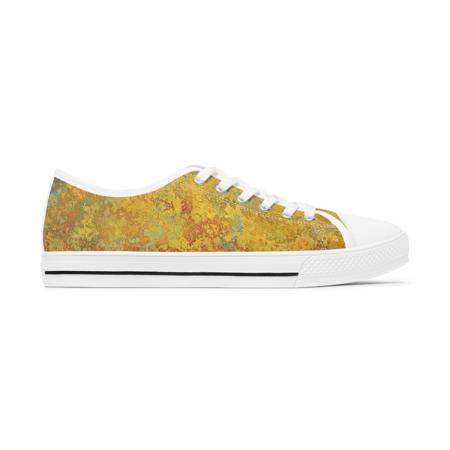 Gold and blue spots - Inovax Woman's Low Top Sneakers