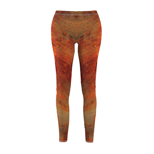 Color naranja - Inovax Leggings casuales cortados y cosidos para mujer