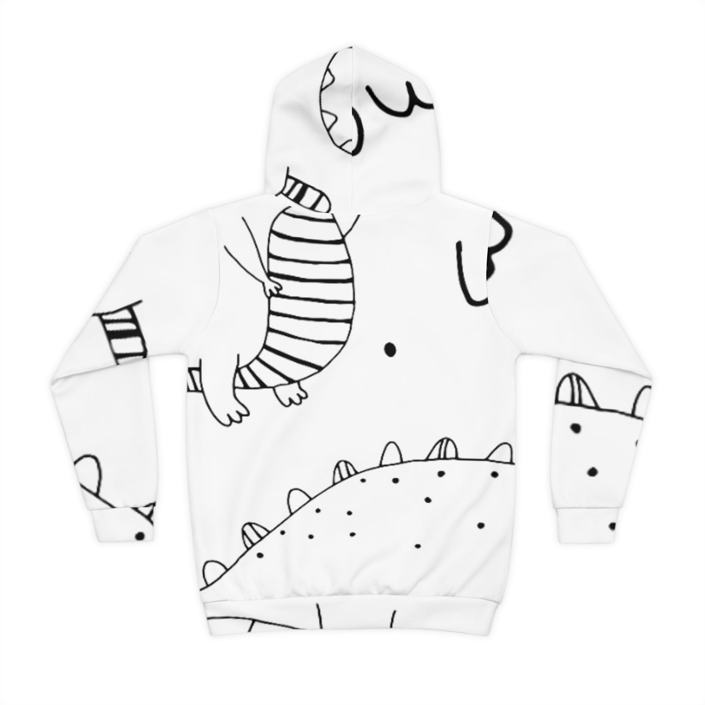 Doodle Dinosours - Sudadera con capucha infantil Inovax