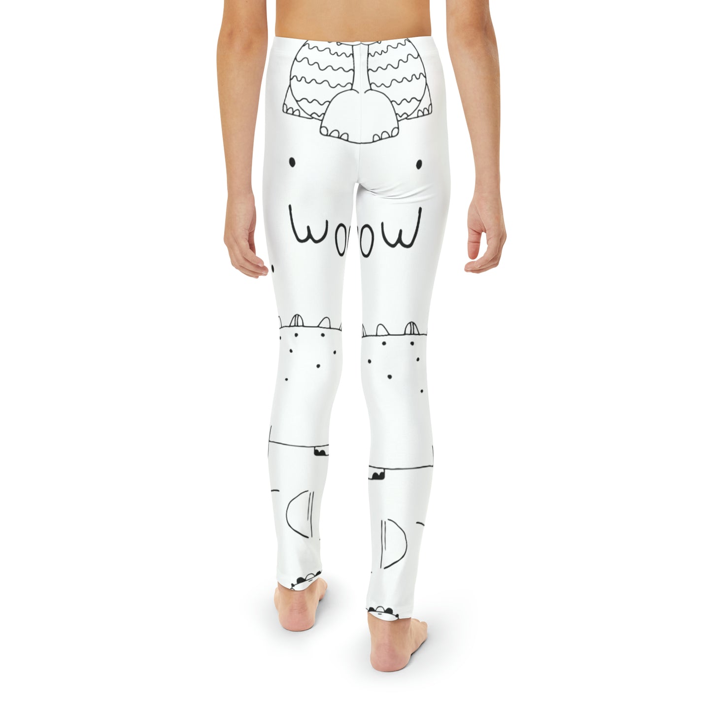 Doodle Dinosours - Leggings largos para jóvenes Inovax