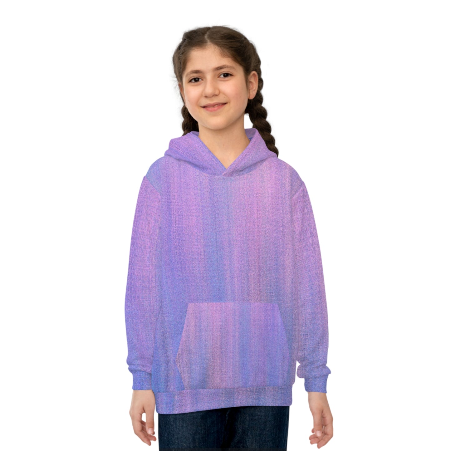 Blue & Purple Metalic - Inovax Children's Hoodie