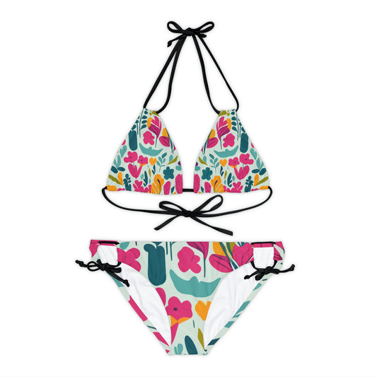 Fleurs claires - Ensemble bikini à bretelles Inovax