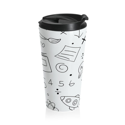 Doodle - Taza de viaje de acero inoxidable Inovax