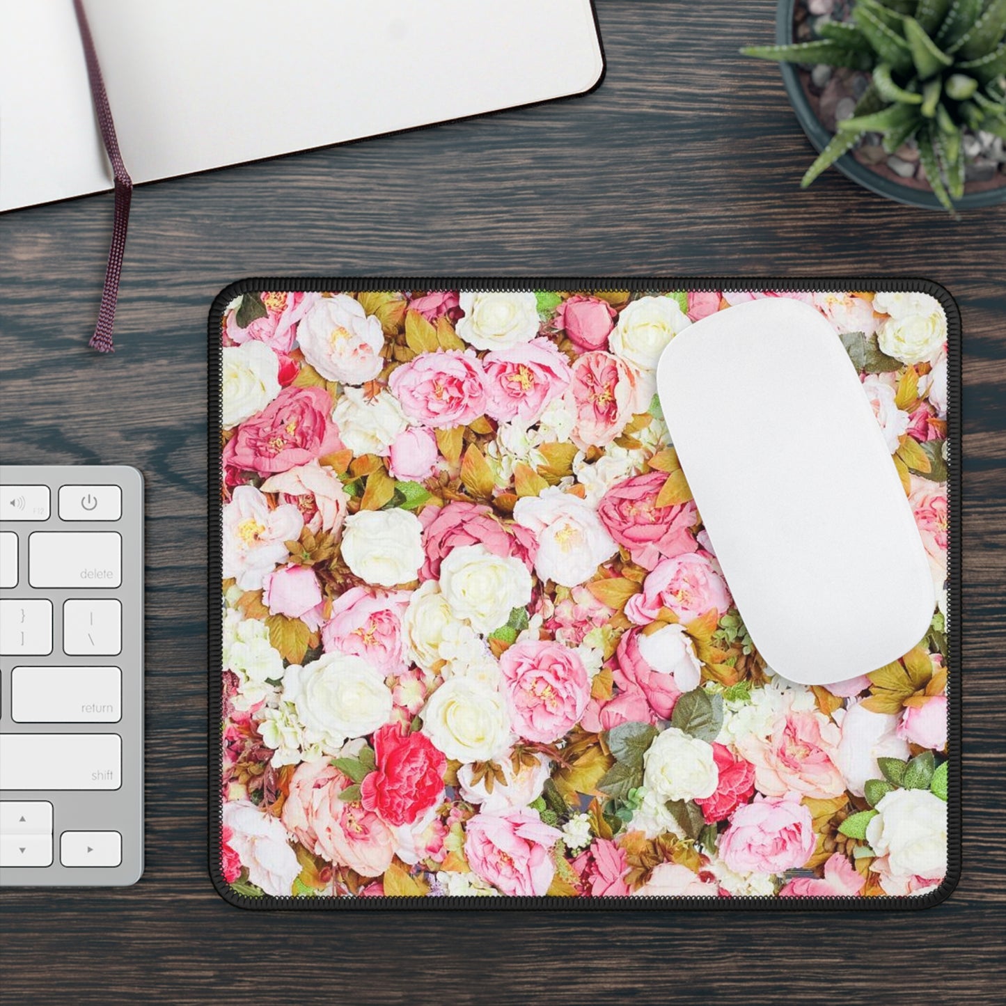 Pink Flowers - Inovax Gaming Mouse Pad