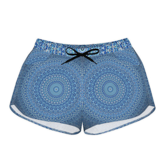 Mandala bleu - Short décontracté Inovax pour femme