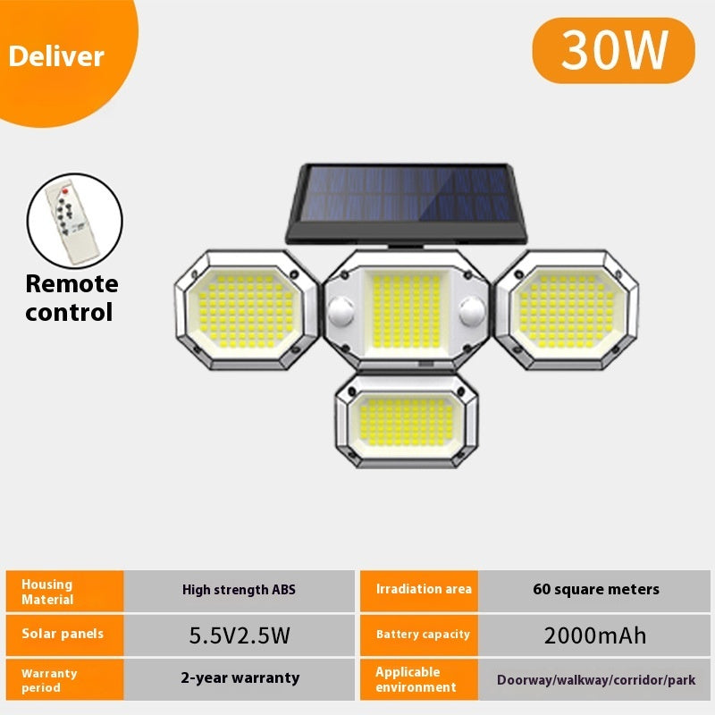 Solar Body Induction Multi-angle Garden Lamp Outdoor