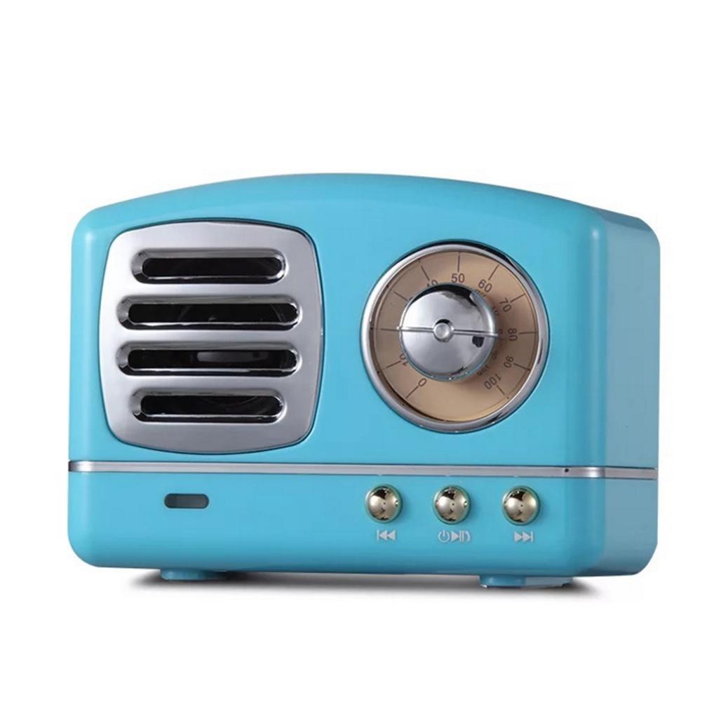 Altavoz Bluetooth inalámbrico con perilla Retro, tarjeta de disco U, Radio, Audio Bluetooth multicolor portátil