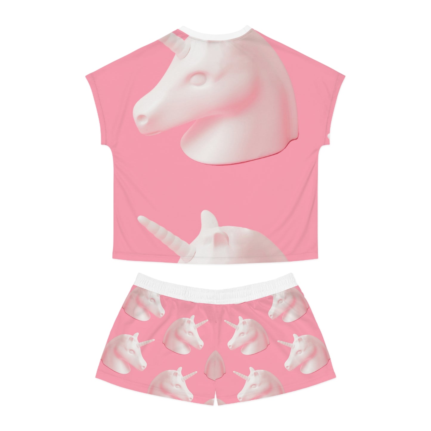 Unicornio - Conjunto de pijama corto para mujer Inovax