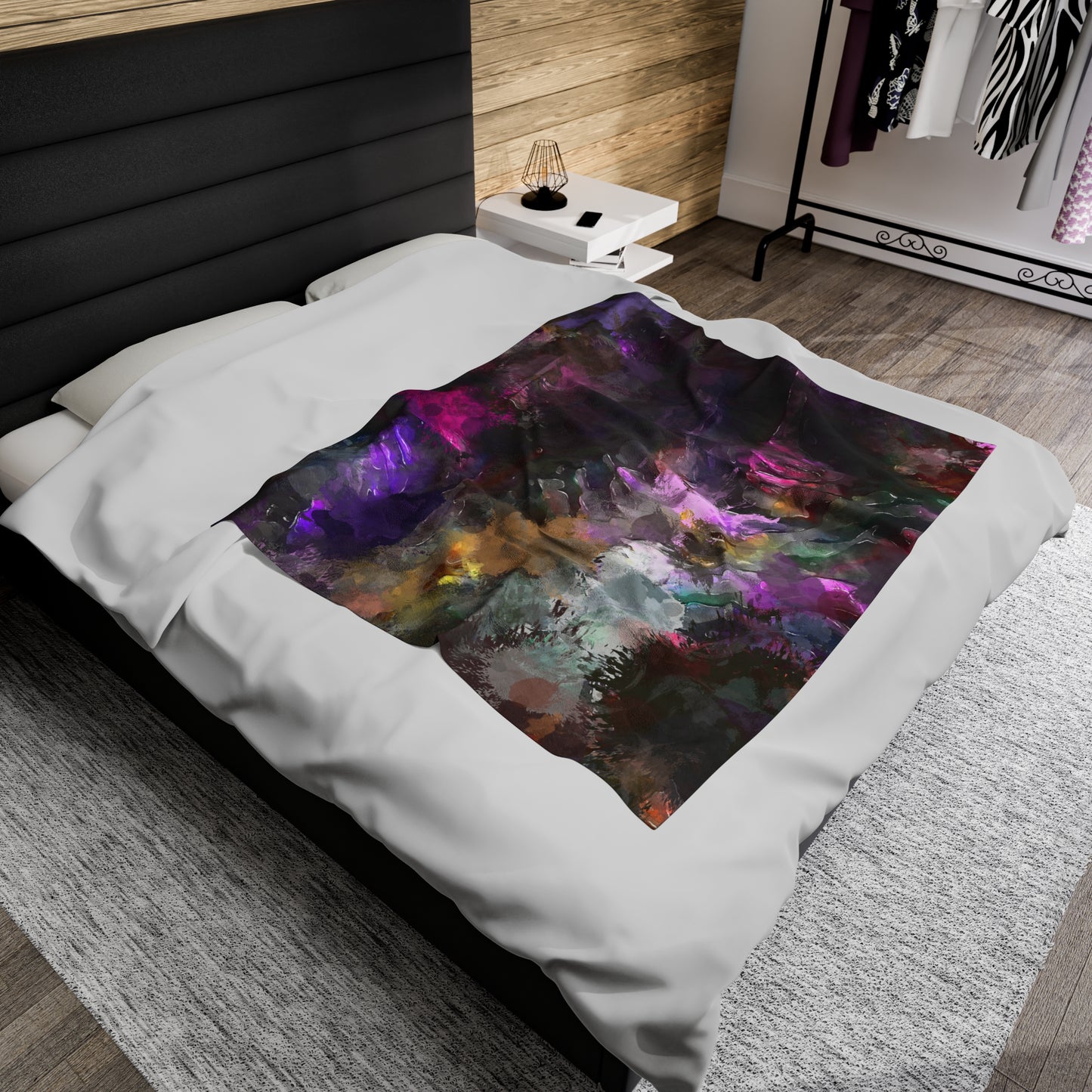 Purple Painting - Inovax Velveteen Plush Blanket