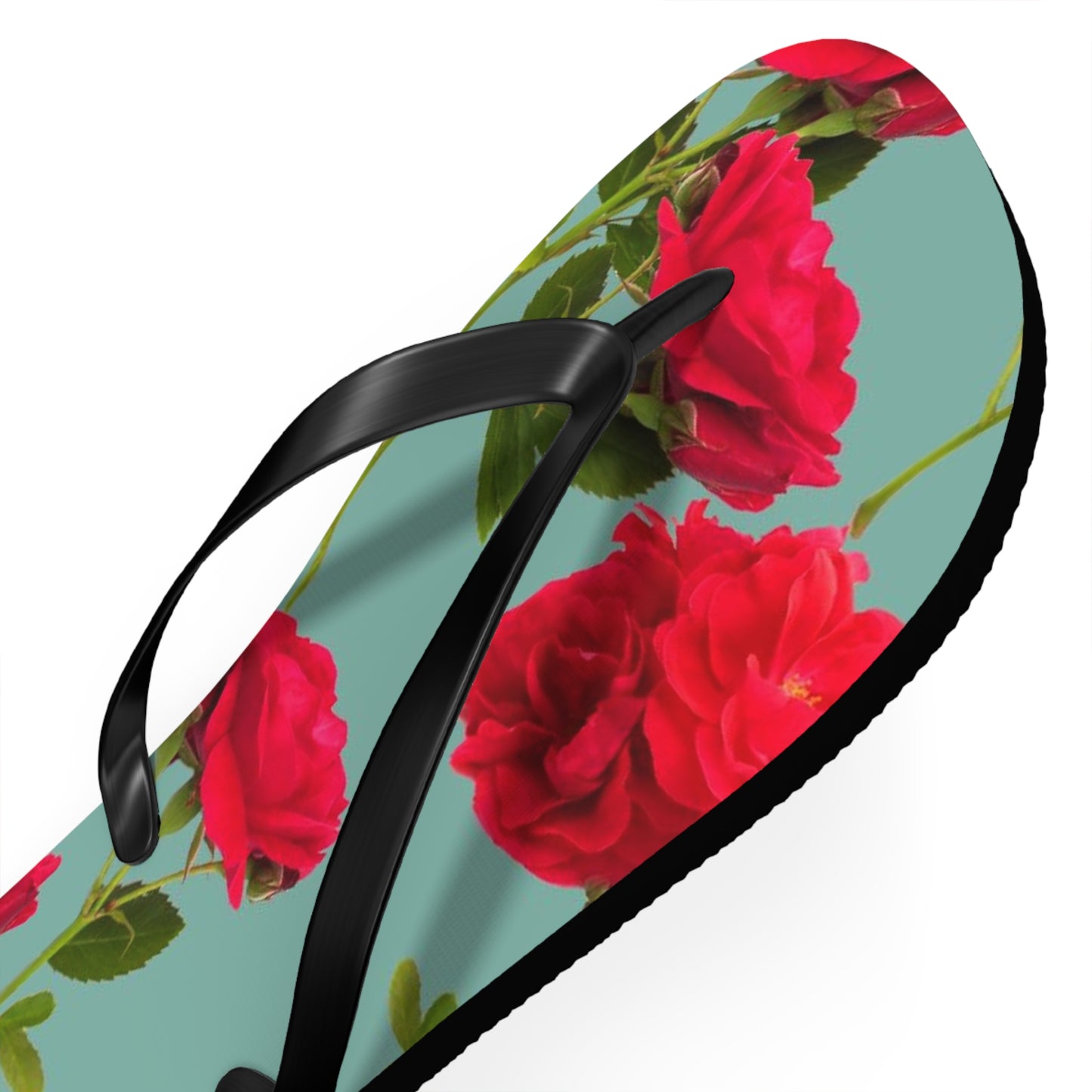 Red Flowers and blue - Inovax Flip Flops