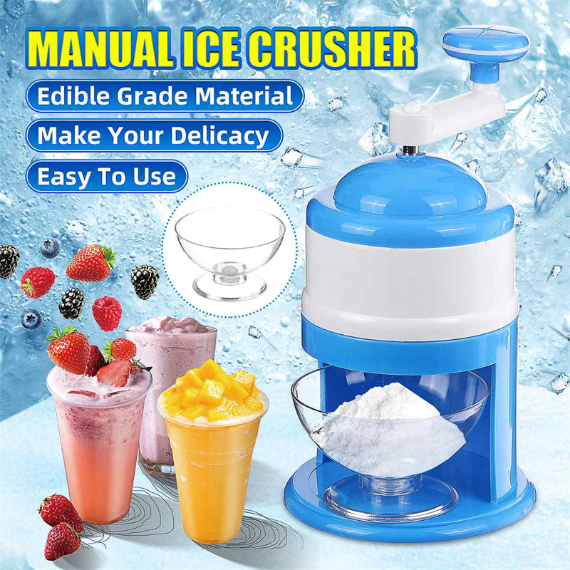 Trituradoras de hielo manuales portátiles Manivela Máquina de afeitar de hielo Máquina de hielo para afeitar Batidora Hogar Cocina Bar Licuadora de hielo Herramienta para bebidas Gadgets de verano