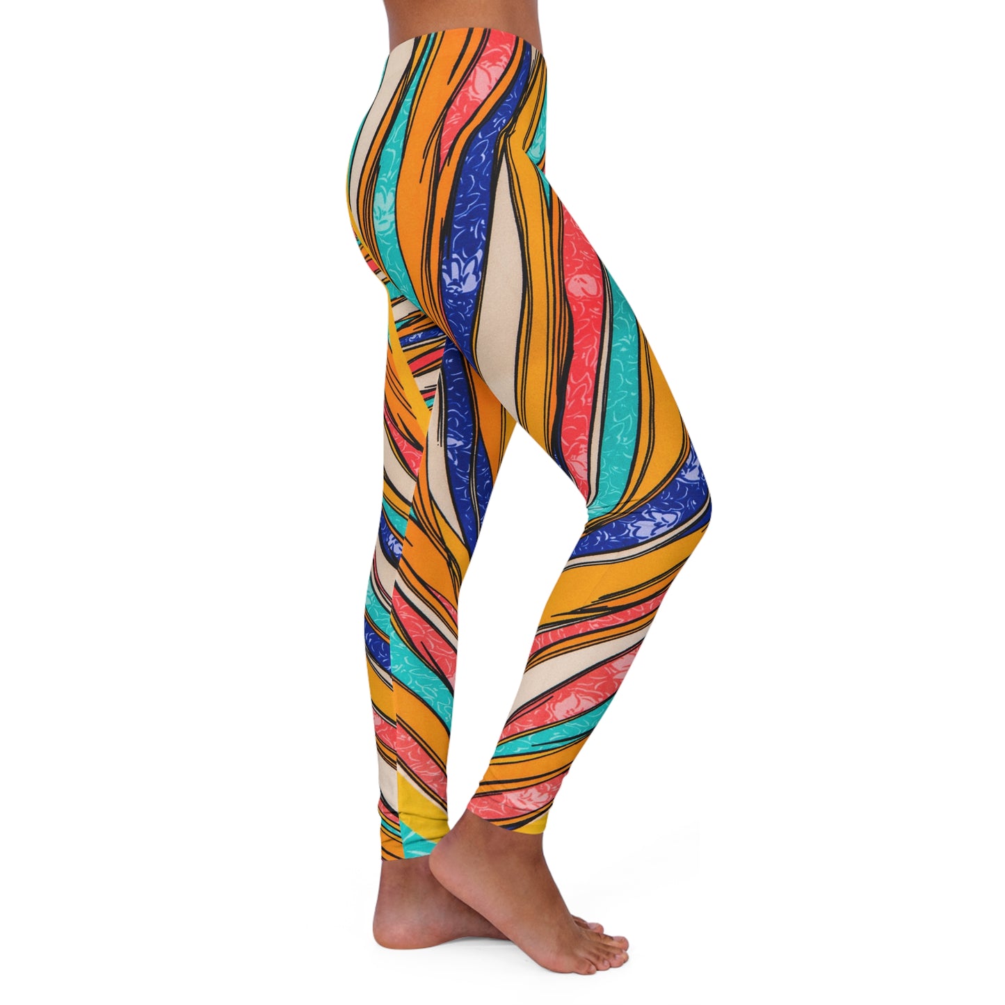 Color Brushstroke - Inovax Women's Spandex Leggings