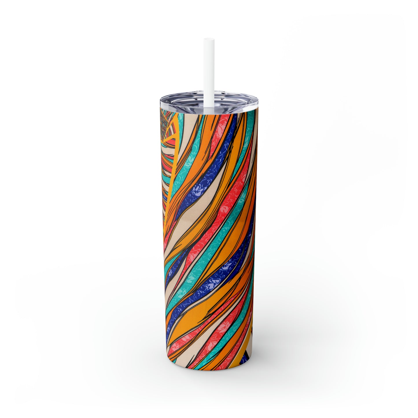 Color Brushstroke - Inovax Maars® Skinny Tumbler with Straw 20oz