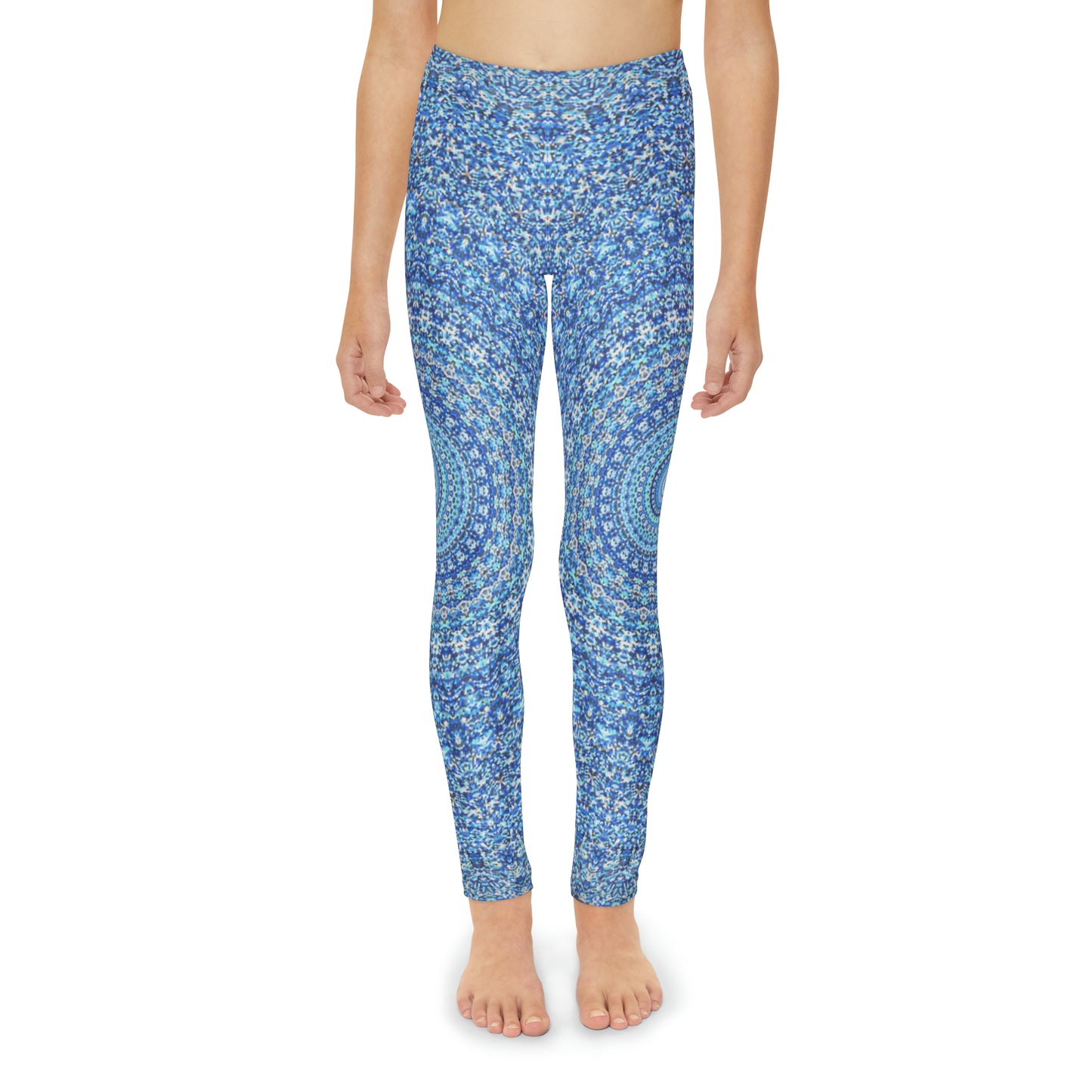 Mandala bleu - Leggings pleine longueur pour jeunes Inovax