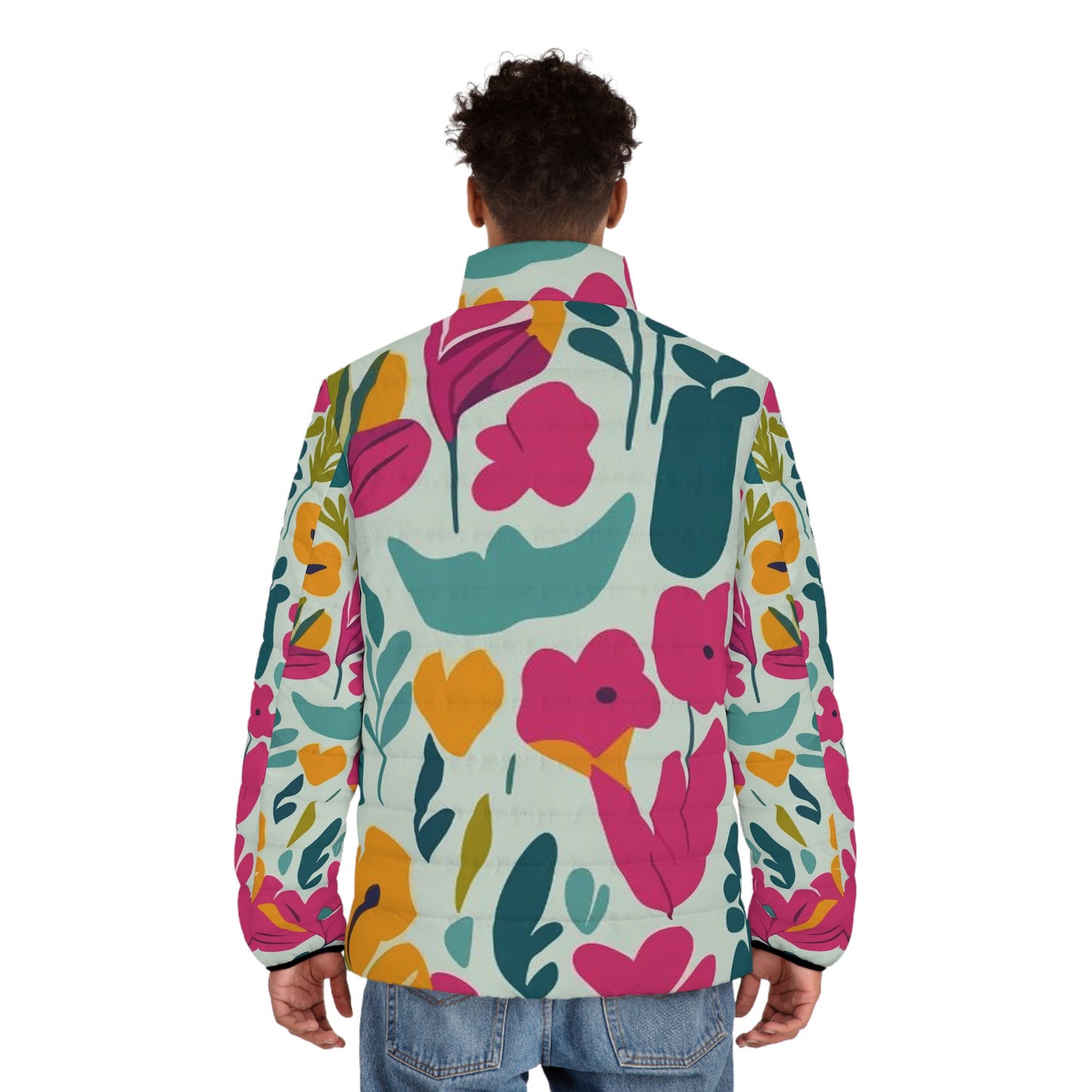 Fleurs claires - Doudoune Homme