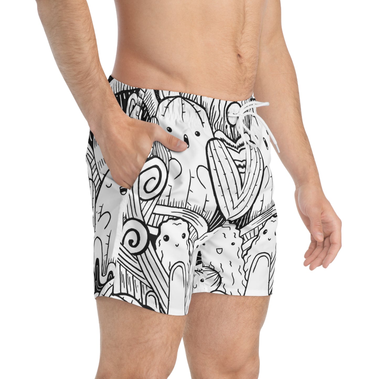 Doodle Cactus - Inovax Swim Trunks