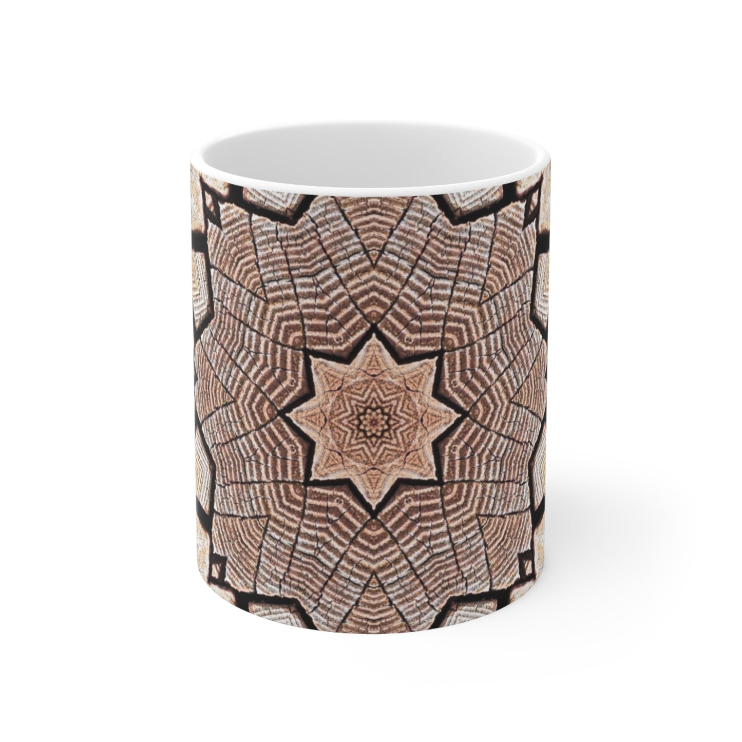 Brown Mandala - Inovax Ceramic Mug 11oz