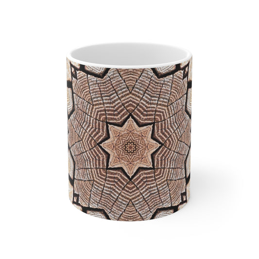 Mandala Marrón - Taza de Cerámica Inovax 11oz