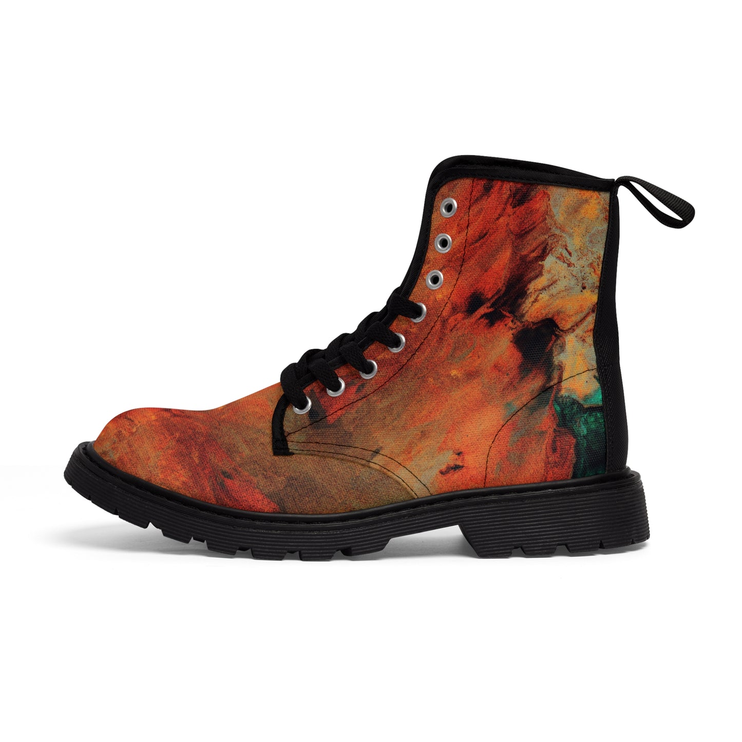 Orange flush - Bottes en toile pour hommes Inovax