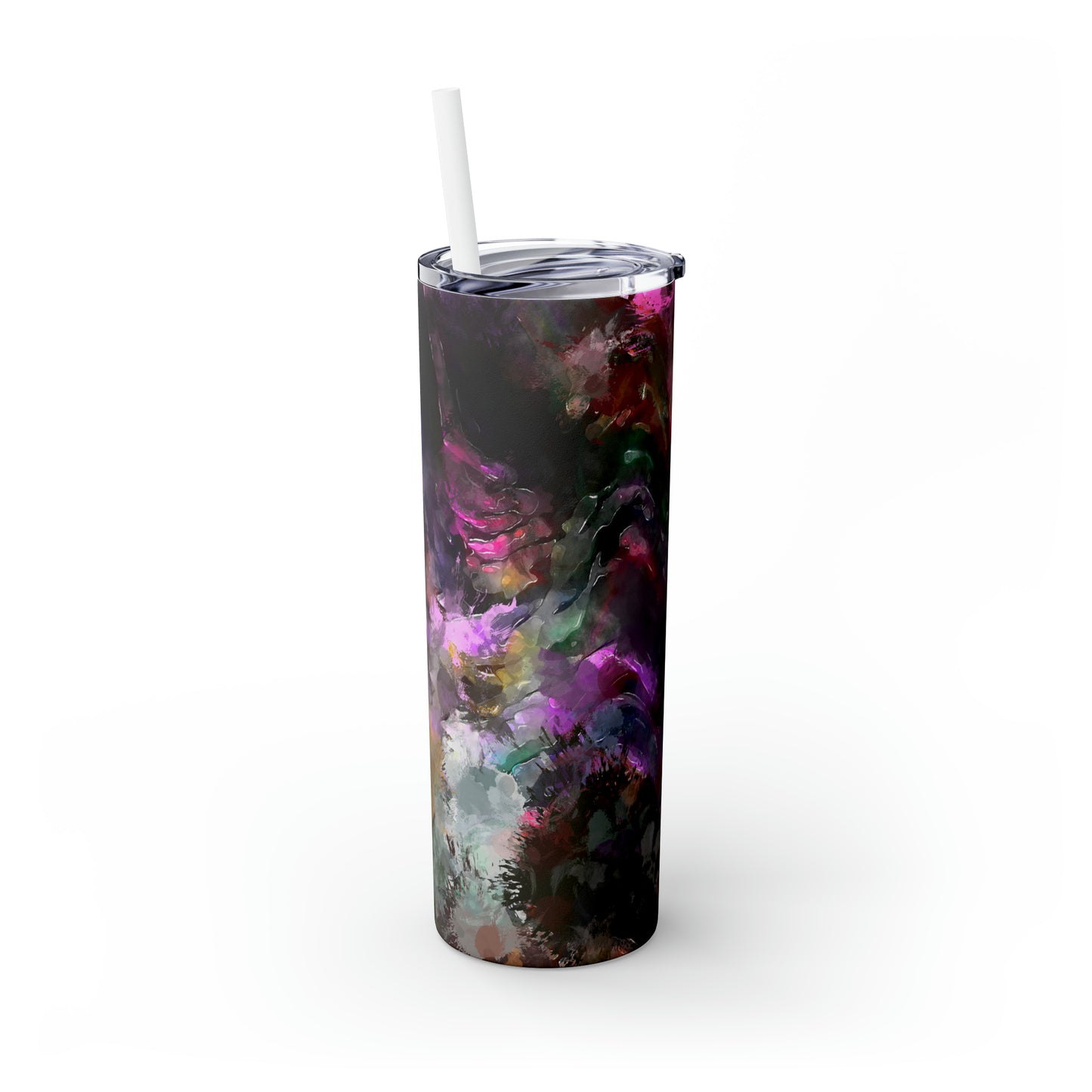 Purple Painting - Inovax Maars® Skinny Tumbler with Straw 20oz