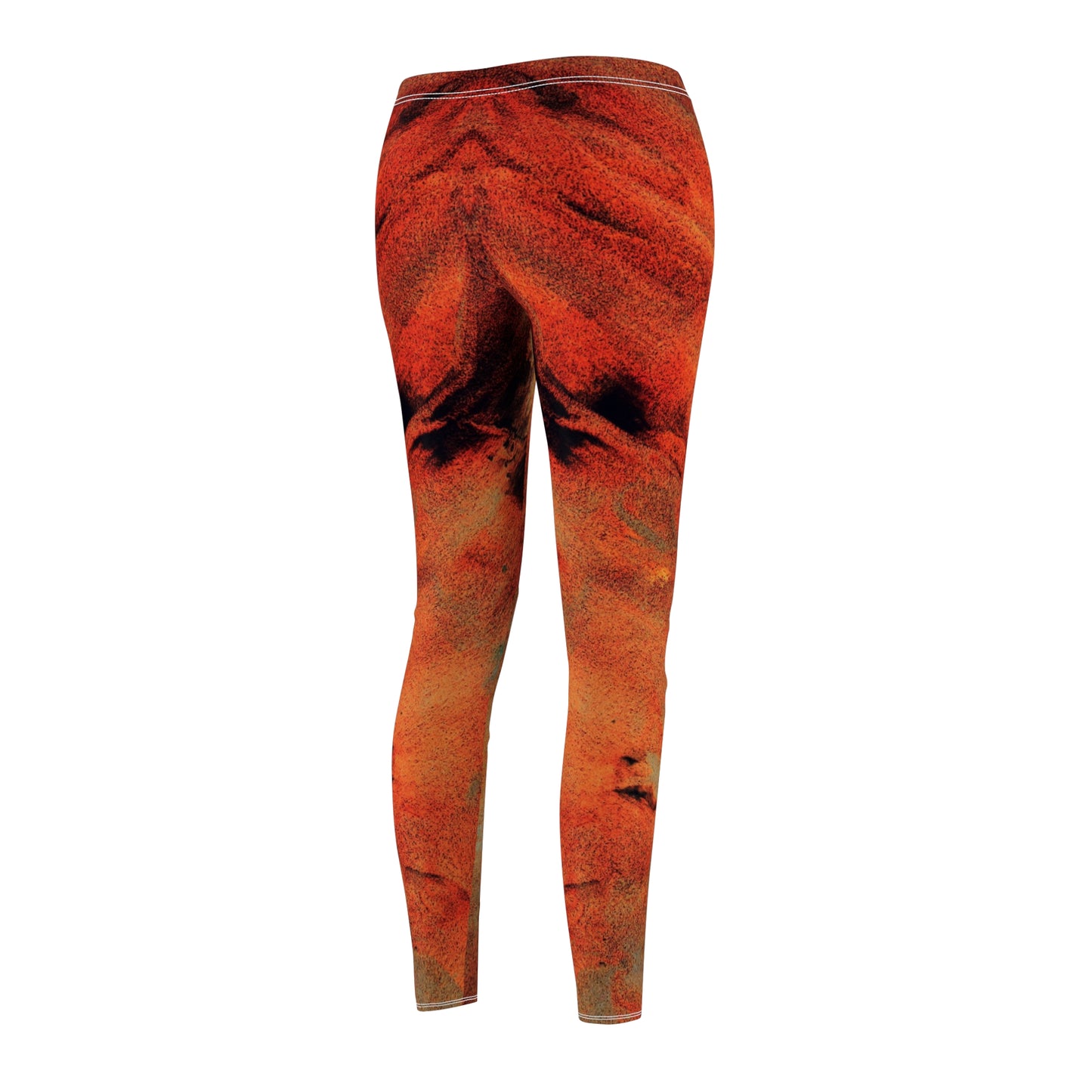 Color naranja - Inovax Leggings casuales cortados y cosidos para mujer