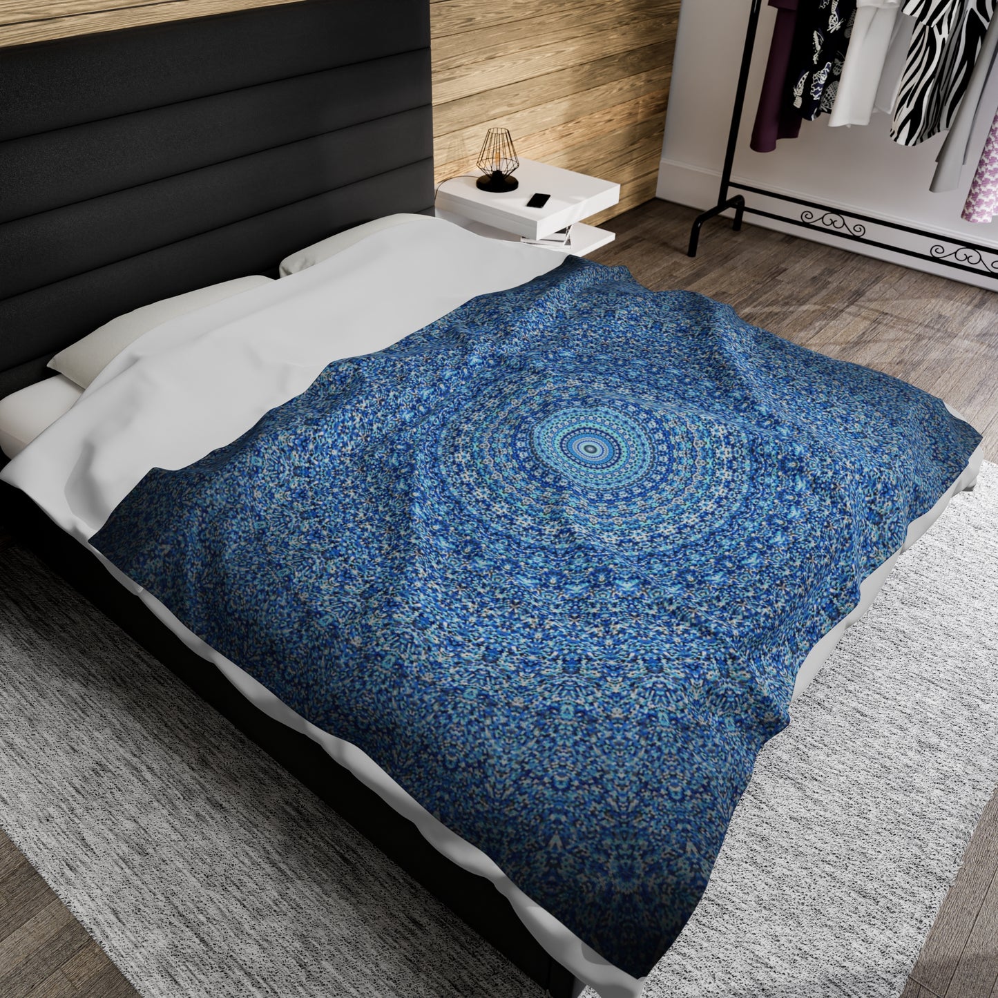 Blue Mandala - Inovax Velveteen Plush Blanket