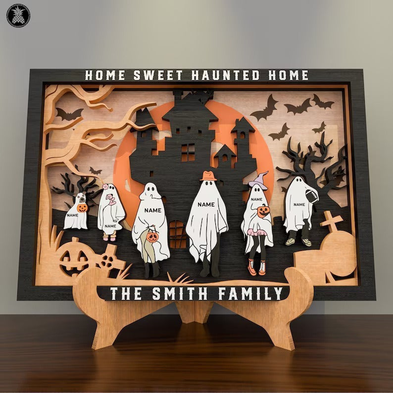 Wooden Ghost Castle Photo Frame Decoration Home